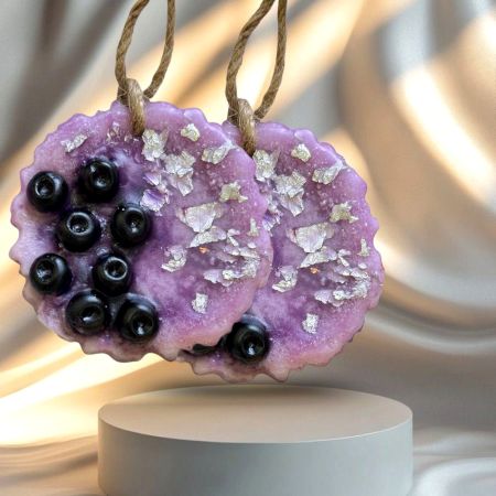 Handcrafted Purple Blueberry Agate Soy Wax Sachet Set of 2